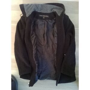 Fleet Street 80% Wool, Soft, Hooded Zip-Front Coat, Women's Size M.